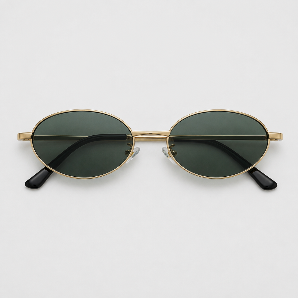 MEDINA sunglasses by SHAMS BRAND — gold metal frame with G15 UV400 lenses