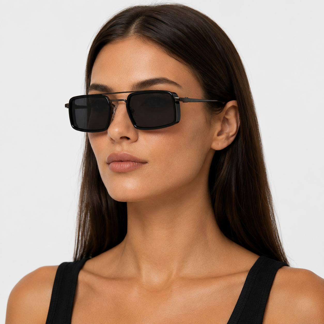 RIF sunglasses in gunmetal with black lenses — additional product view
