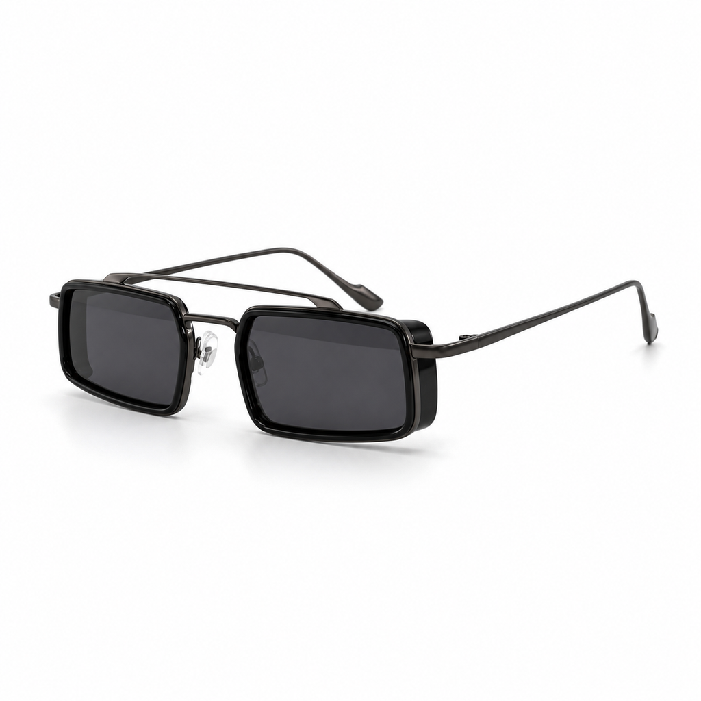 RIF sunglasses in gunmetal with black lenses — additional product view