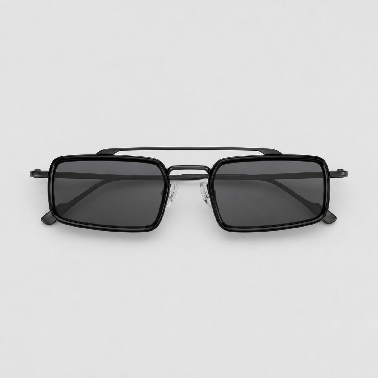RIF sunglasses by SHAMS BRAND — gunmetal metal frame with black UV400 lenses