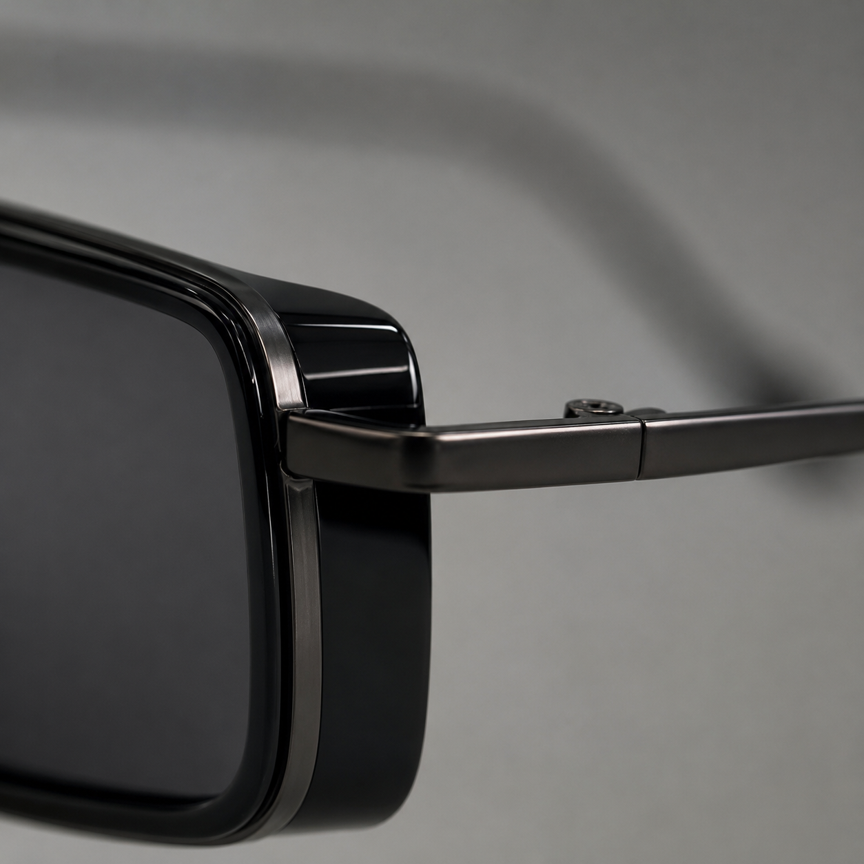 RIF sunglasses in gunmetal with black lenses — additional product view