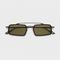 RIF sunglasses by SHAMS BRAND — gunmetal metal frame with green UV400 lenses