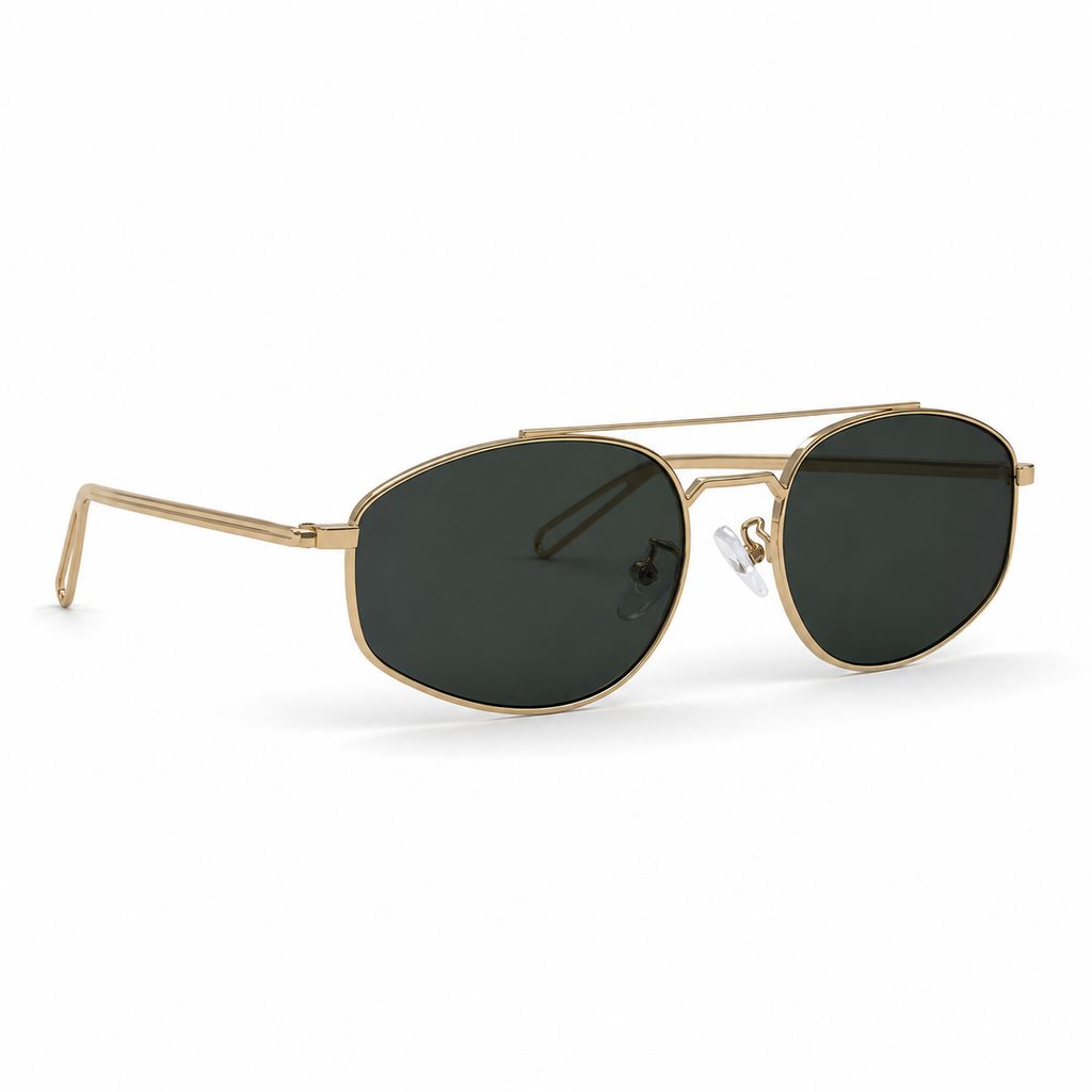TOUBKAL sunglasses in gold with green lenses — additional product view