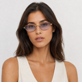 HAFA sunglasses by SHAMS BRAND — gold metal frame with gradient grey UV400 lenses