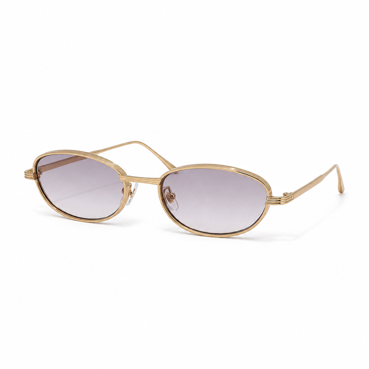 HAFA sunglasses in gold with gradient grey lenses — additional product view