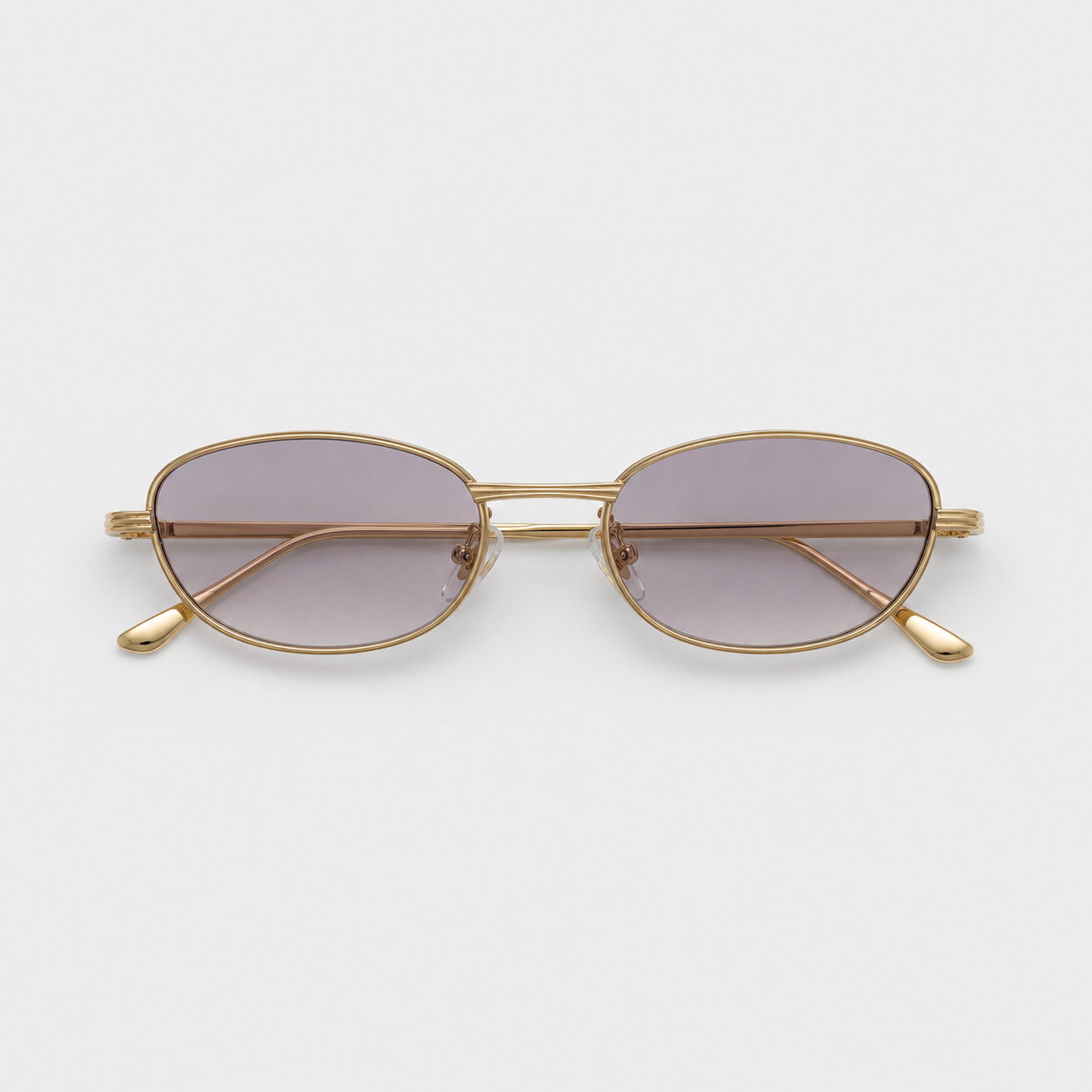 HAFA sunglasses in gold with gradient grey lenses — additional product view