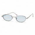 HAFA sunglasses by SHAMS BRAND — silver metal frame with gradient blue UV400 lenses