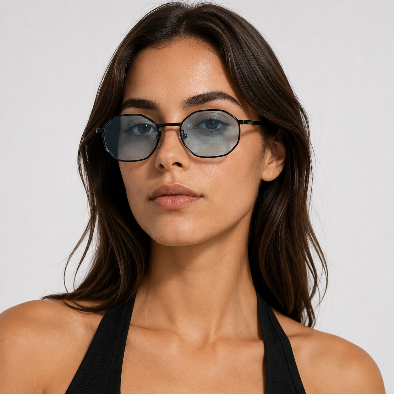 CAP SPARTEL sunglasses in black with gradient blue lenses — additional product view