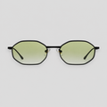 CAP SPARTEL sunglasses by SHAMS BRAND — black metal frame with gradient green UV400 lenses