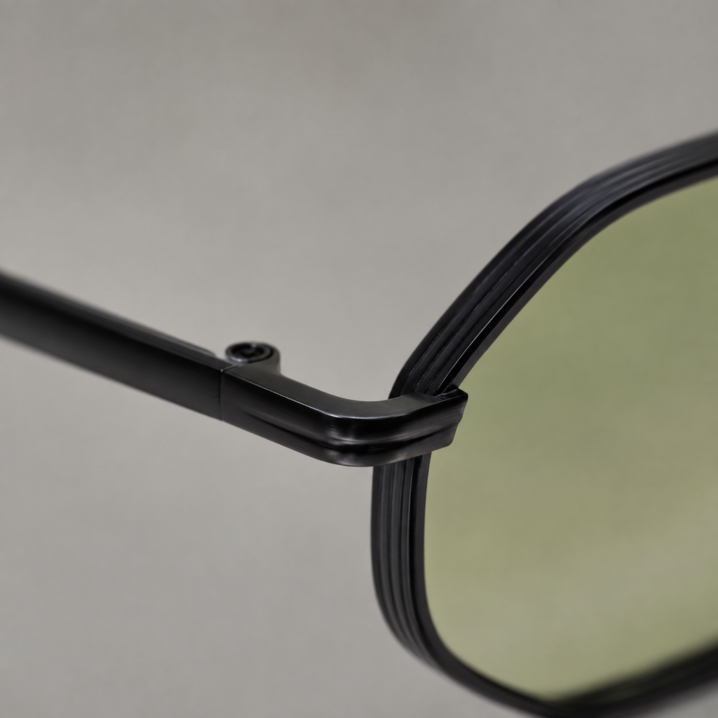 CAP SPARTEL sunglasses in black with gradient green lenses — additional product view