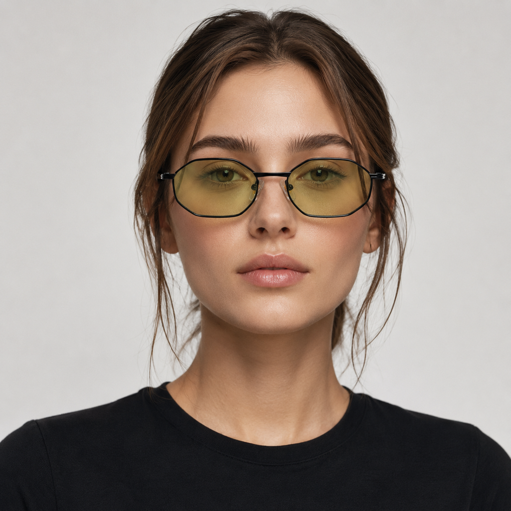 CAP SPARTEL sunglasses in black with gradient green lenses — additional product view