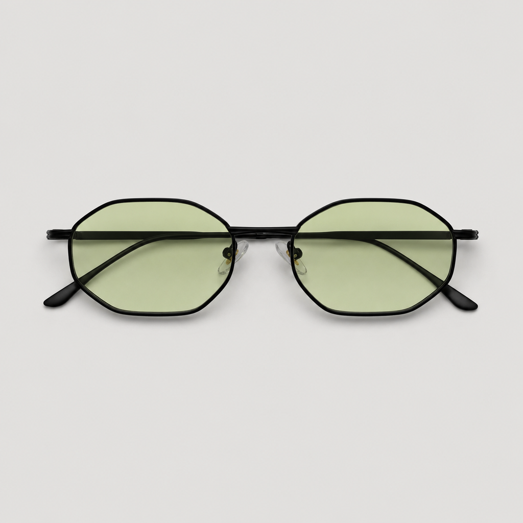 CAP SPARTEL sunglasses in black with gradient green lenses — additional product view