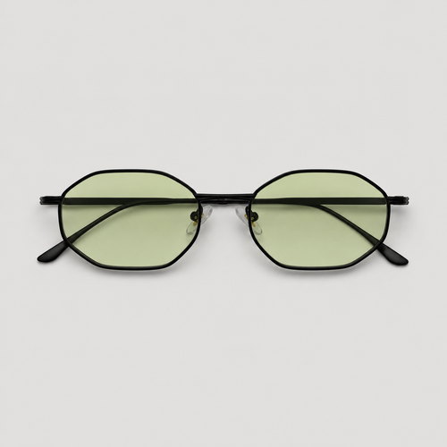 CAP SPARTEL sunglasses in black with gradient green lenses — additional product view