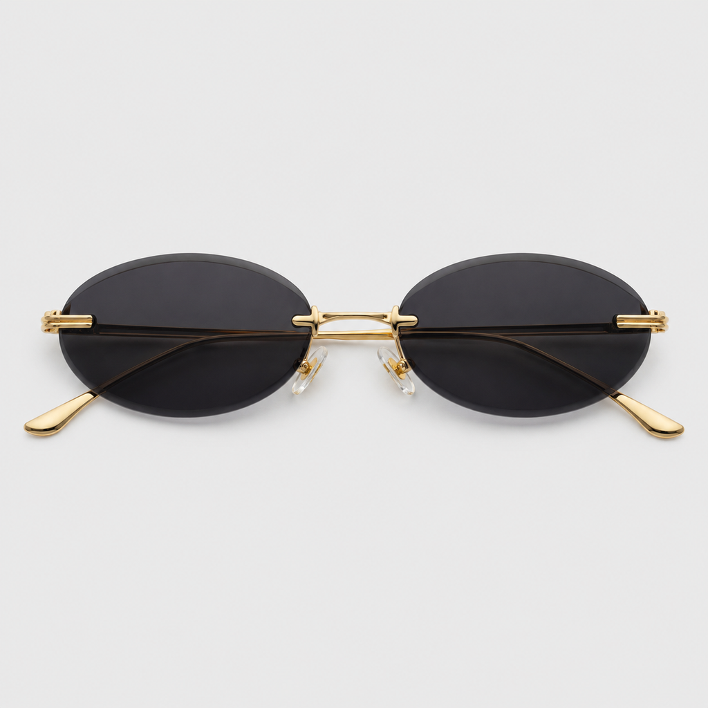 SIROCCO sunglasses in gold with black lenses — additional product view