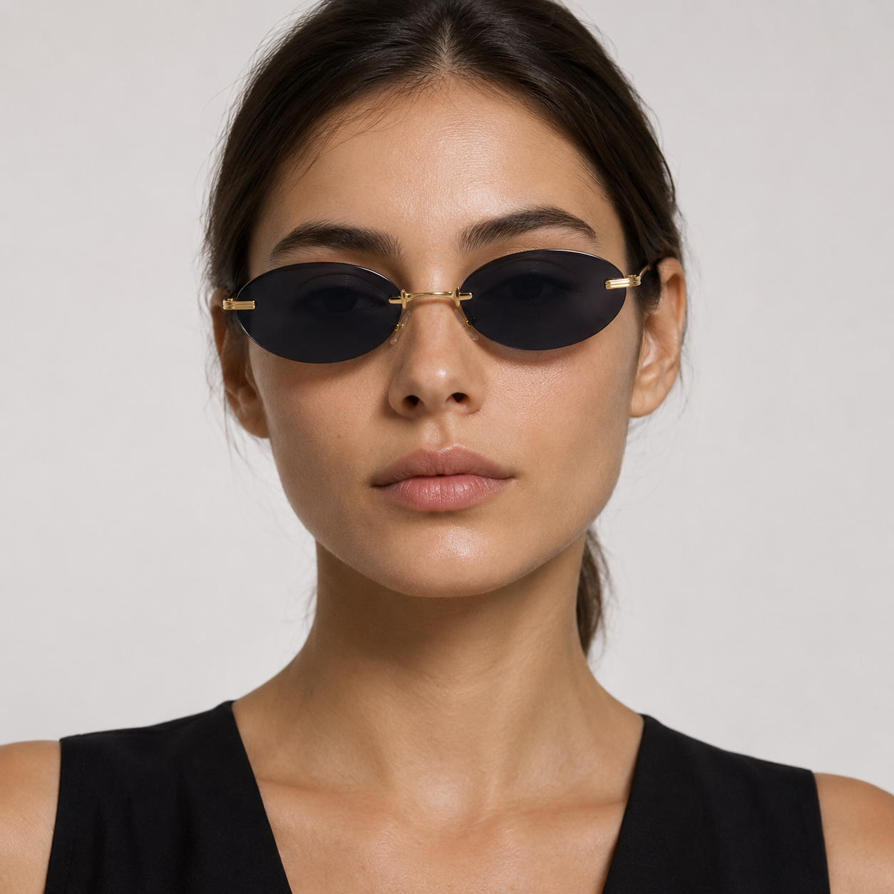 SIROCCO sunglasses in gold with black lenses — additional product view