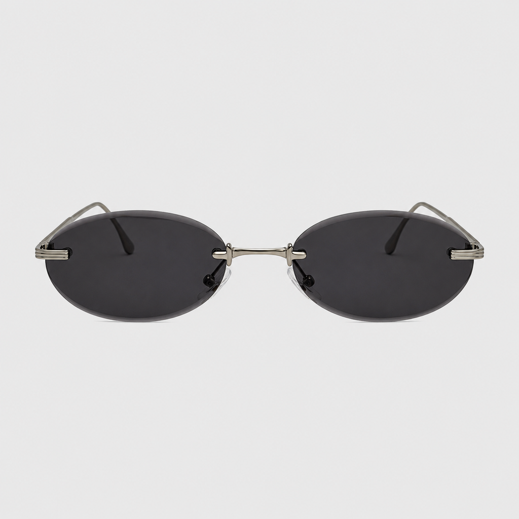 SIROCCO sunglasses in silver with black lenses — additional product view