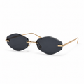 ATLAS sunglasses by SHAMS BRAND — gold metal frame with black UV400 lenses
