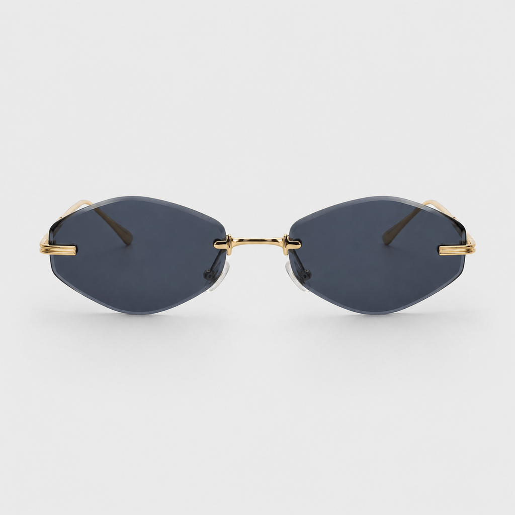 ATLAS sunglasses in gold with black lenses — additional product view