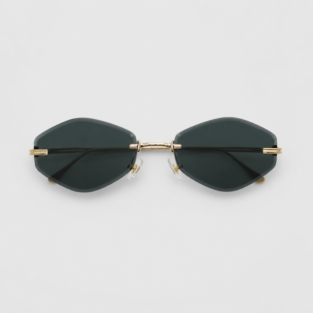 ATLAS sunglasses in gold with green lenses — additional product view
