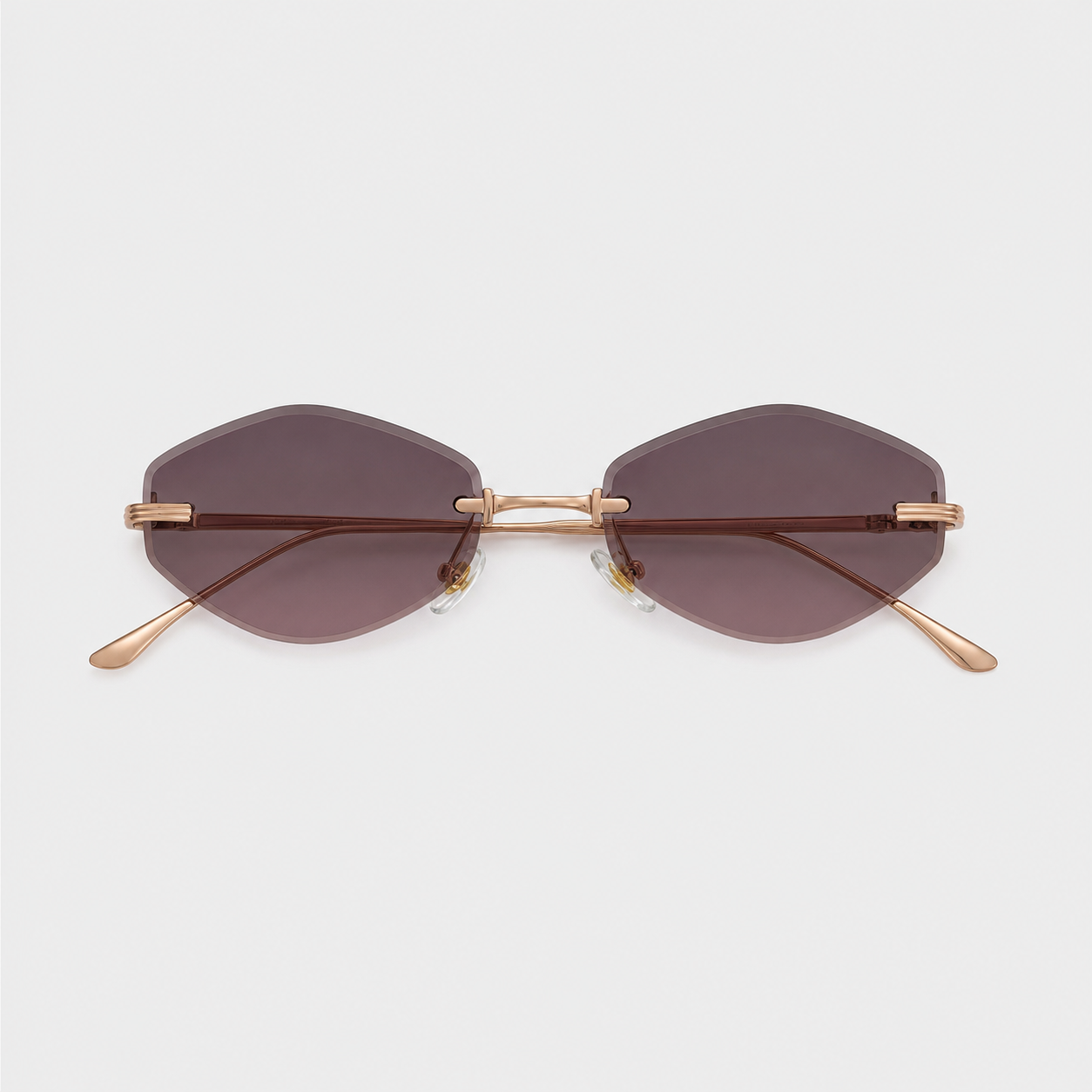 ATLAS sunglasses in rose gold with grey pink lenses — additional product view