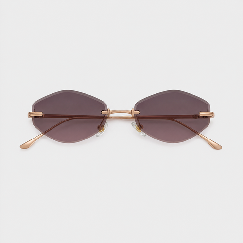ATLAS sunglasses in rose gold with grey pink lenses — additional product view