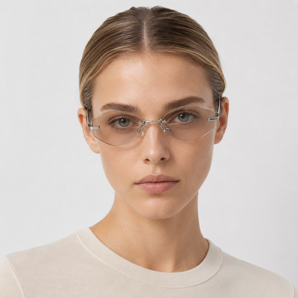 ATLAS sunglasses in silver with brown lenses — additional product view