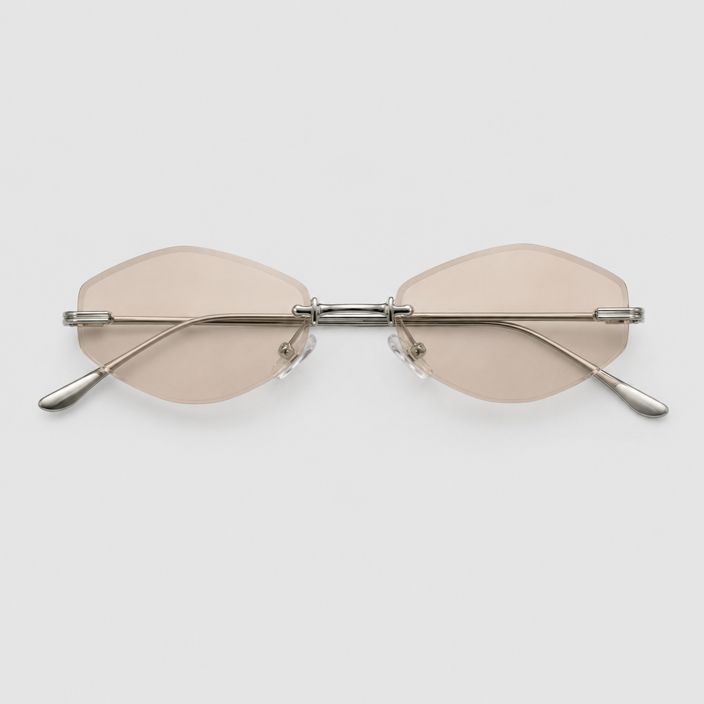 ATLAS sunglasses in silver with brown lenses — additional product view