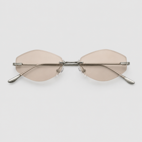 ATLAS sunglasses in silver with brown lenses — additional product view