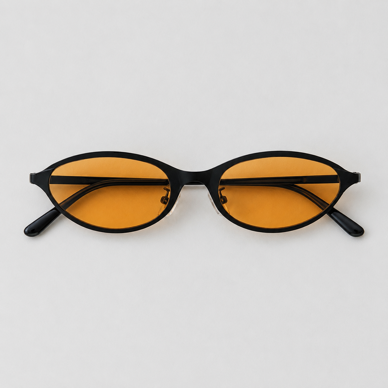 OASIS sunglasses in black with orange lenses — additional product view