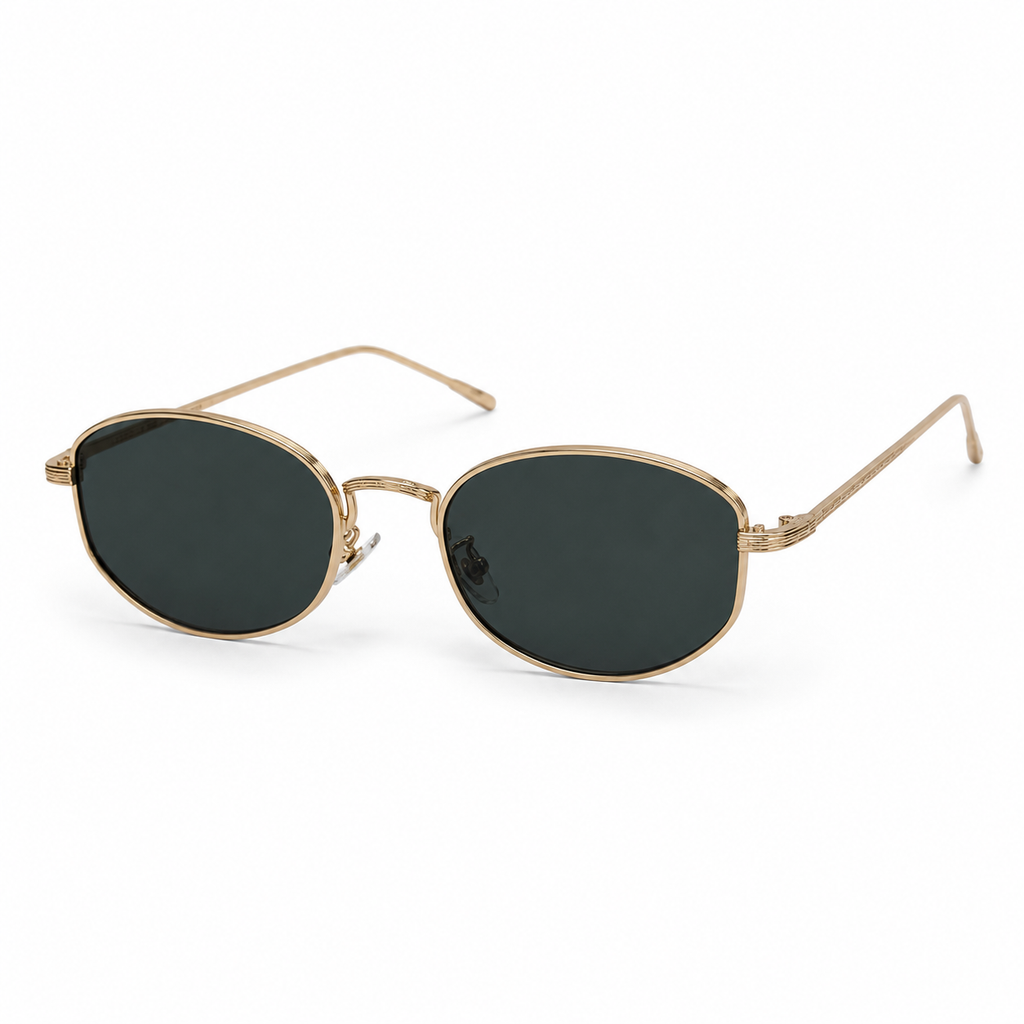 GOLDEN HOUR sunglasses by SHAMS BRAND — gold metal frame with g15 UV400 lenses