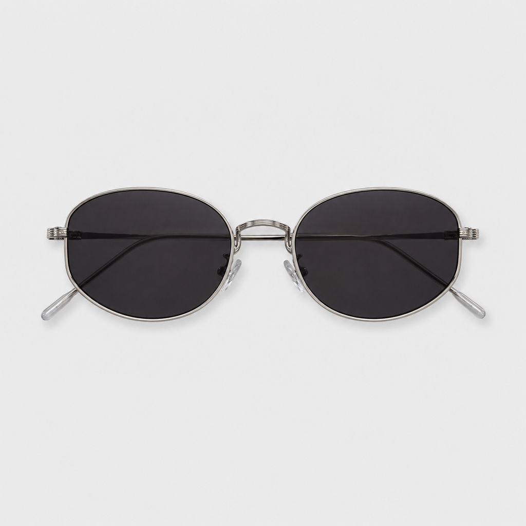 GOLDEN HOUR sunglasses in silver with grey lenses — additional product view