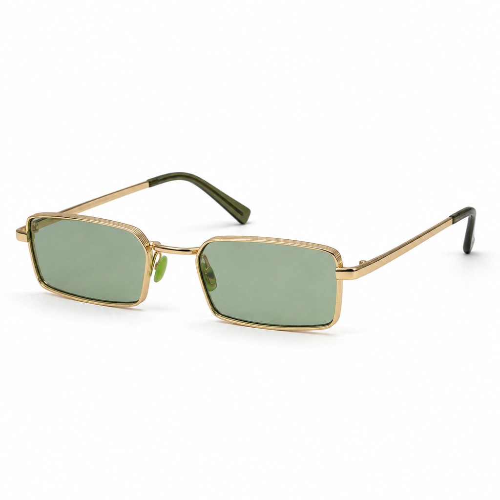 MARINA sunglasses in gold with green lenses — additional product view