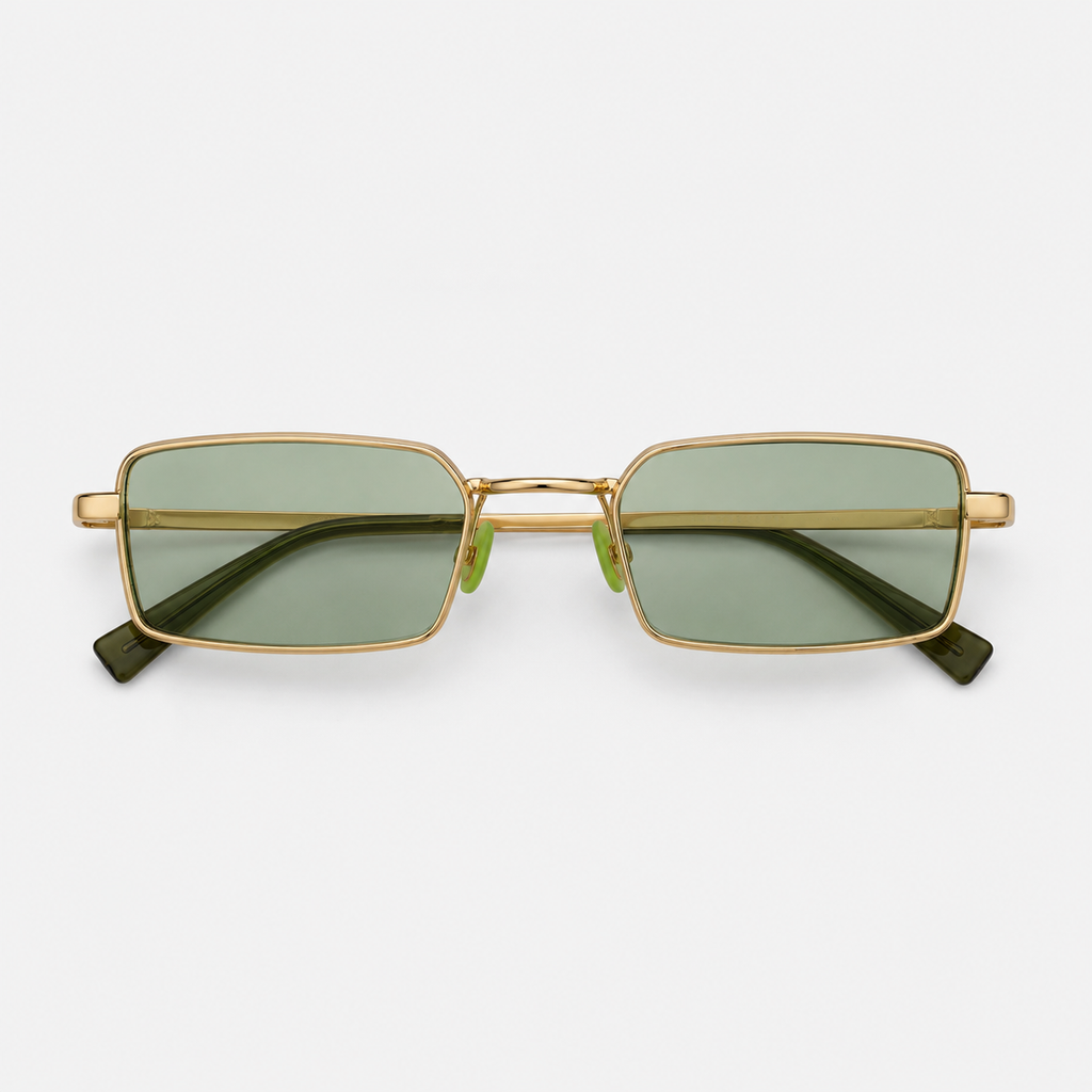 MARINA sunglasses in gold with green lenses — additional product view