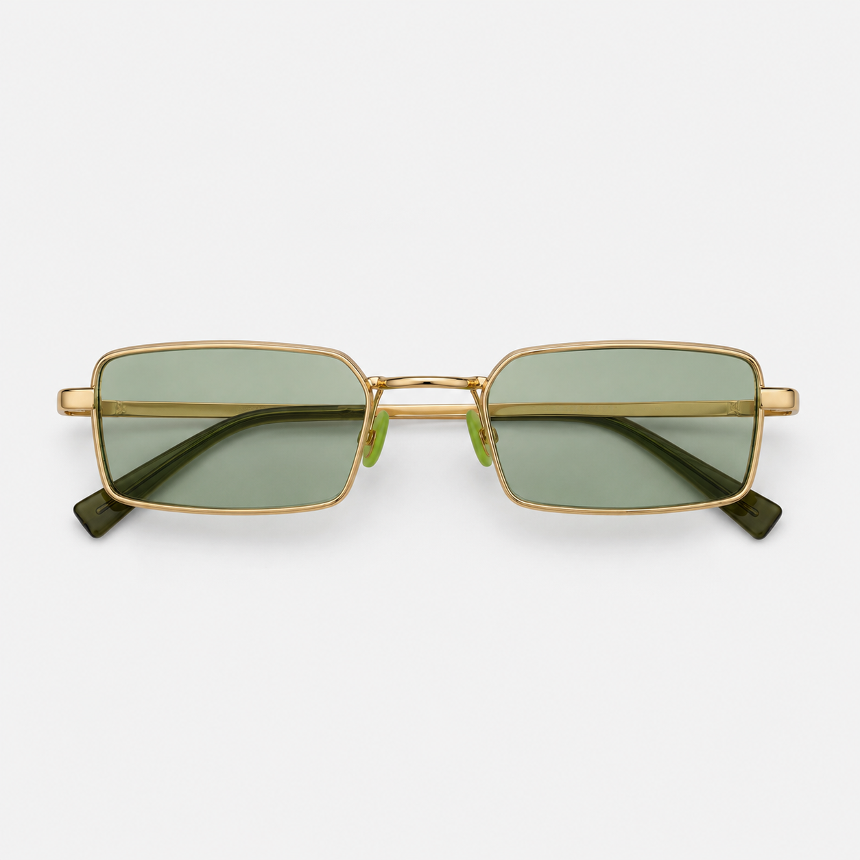 MARINA sunglasses in gold with green lenses — additional product view