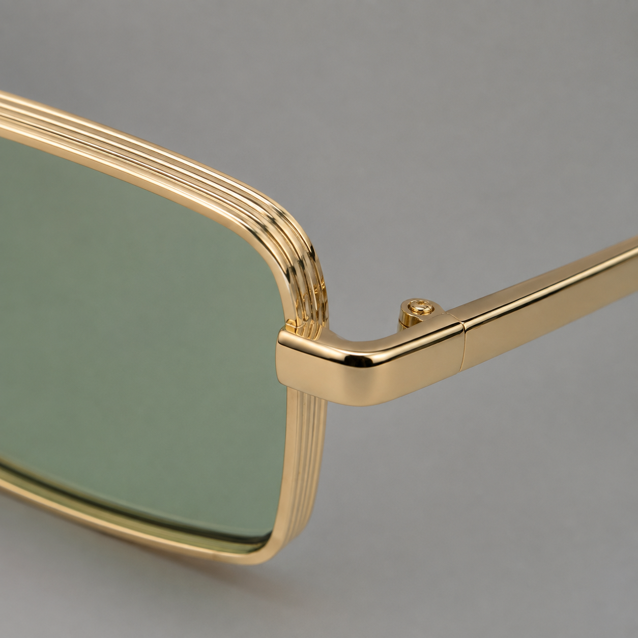 MARINA sunglasses in gold with green lenses — additional product view