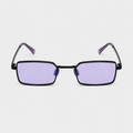 MARINA sunglasses by SHAMS BRAND — black metal frame with purple UV400 lenses