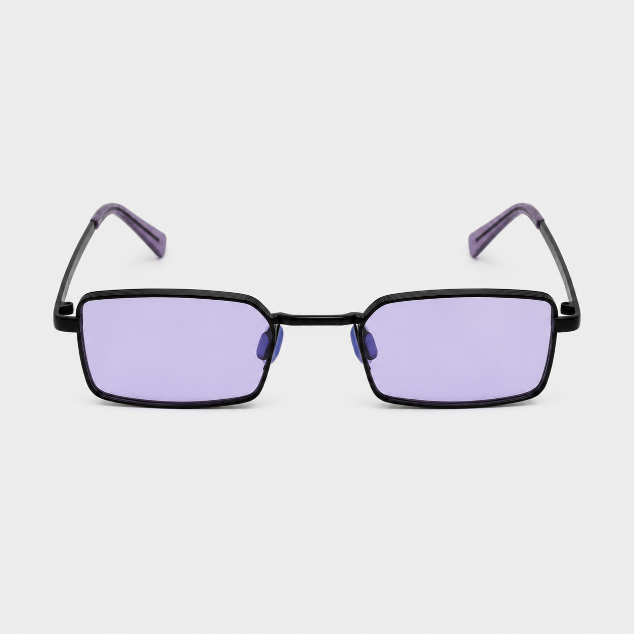 MARINA sunglasses by SHAMS BRAND — black metal frame with purple UV400 lenses