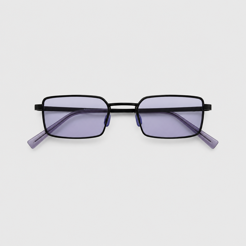 MARINA sunglasses in black with purple lenses — additional product view