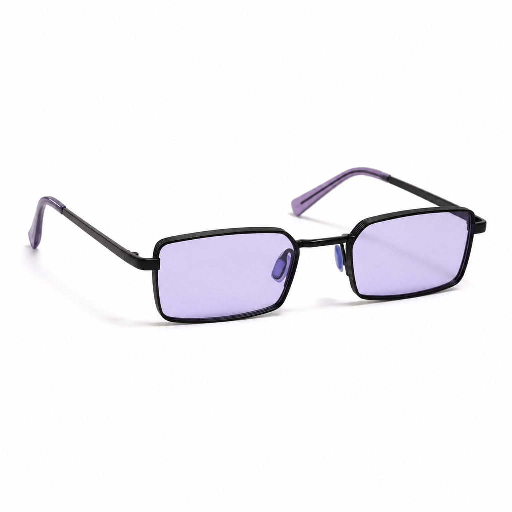 MARINA sunglasses in black with purple lenses — additional product view