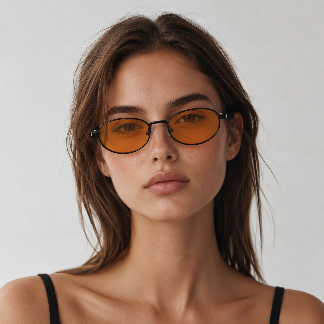 NOOR sunglasses by SHAMS BRAND — black metal frame with purple UV400 lenses