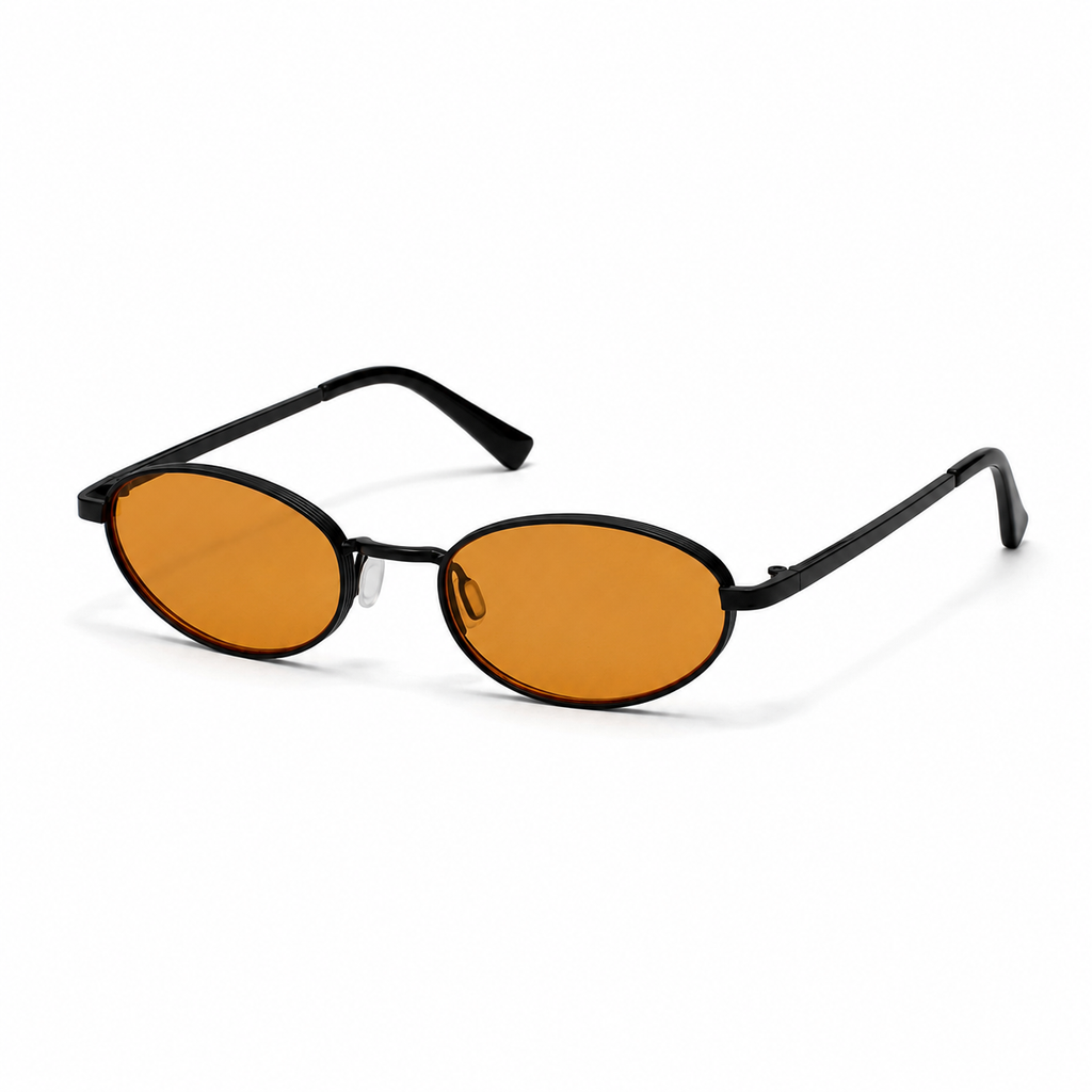 NOOR sunglasses in black with purple lenses — additional product view