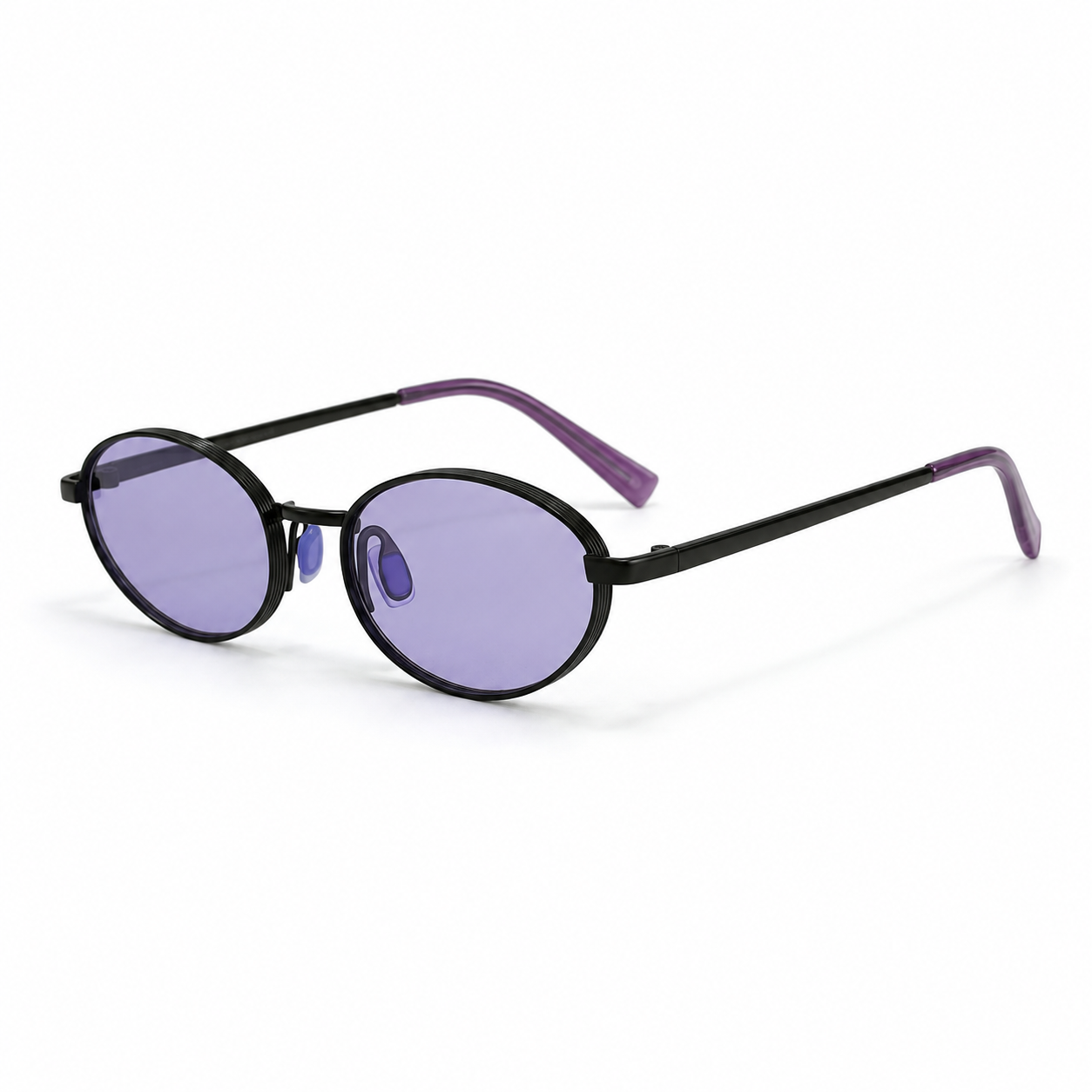 NOOR sunglasses in black with orange lenses — additional product view