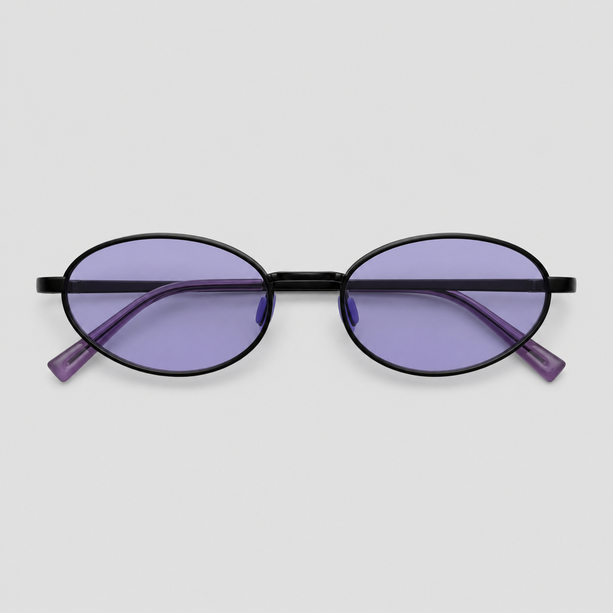 NOOR sunglasses in black with orange lenses — additional product view