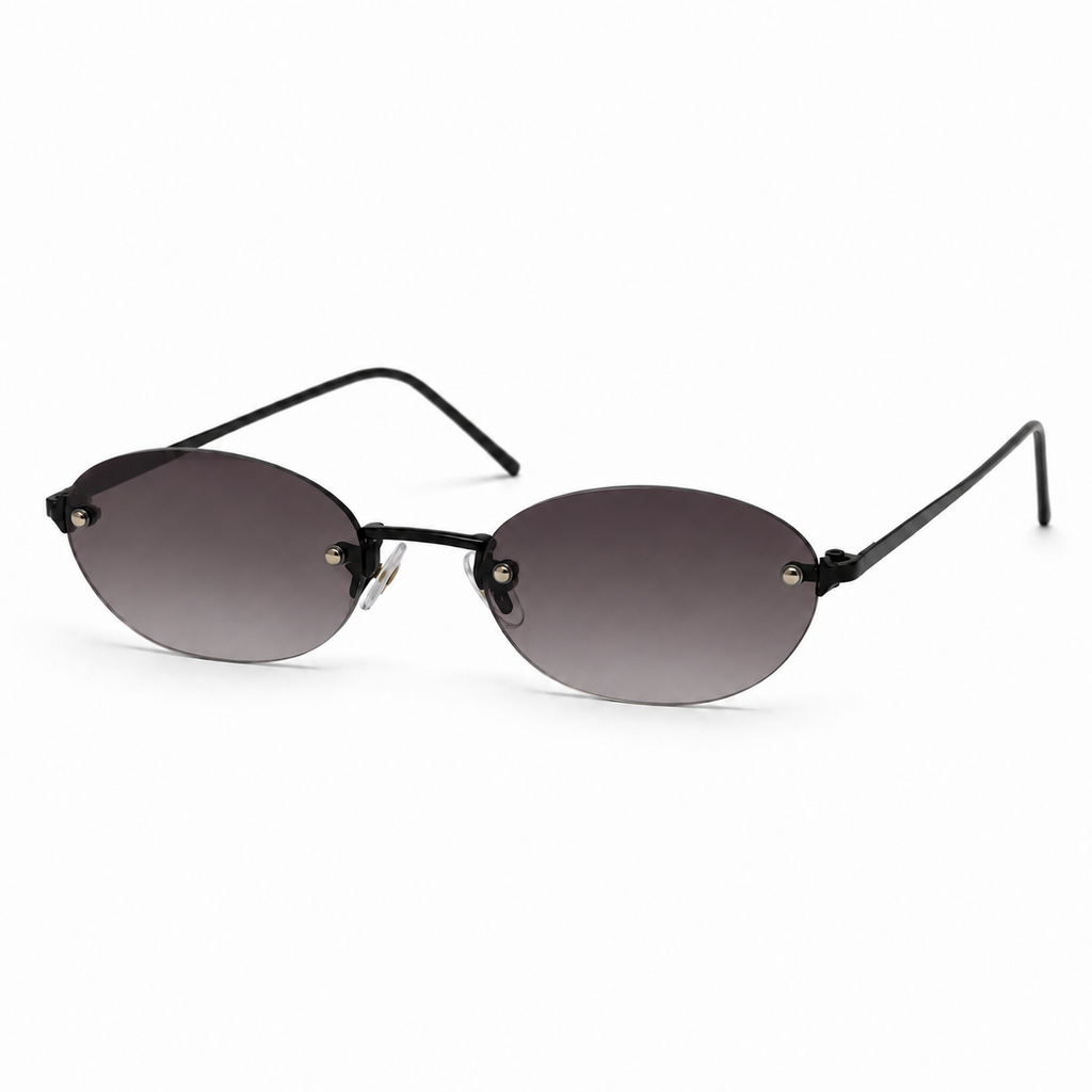DUNE sunglasses in black with gradient grey tea lenses — additional product view