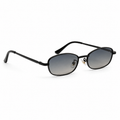NACRE sunglasses by SHAMS BRAND — black metal frame with green yellow UV400 lenses