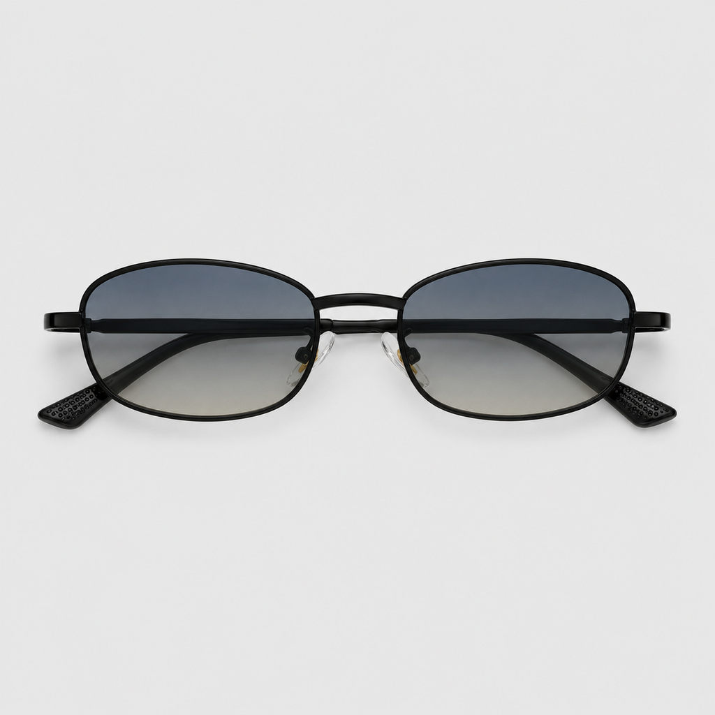 NACRE sunglasses in black with green yellow lenses — additional product view
