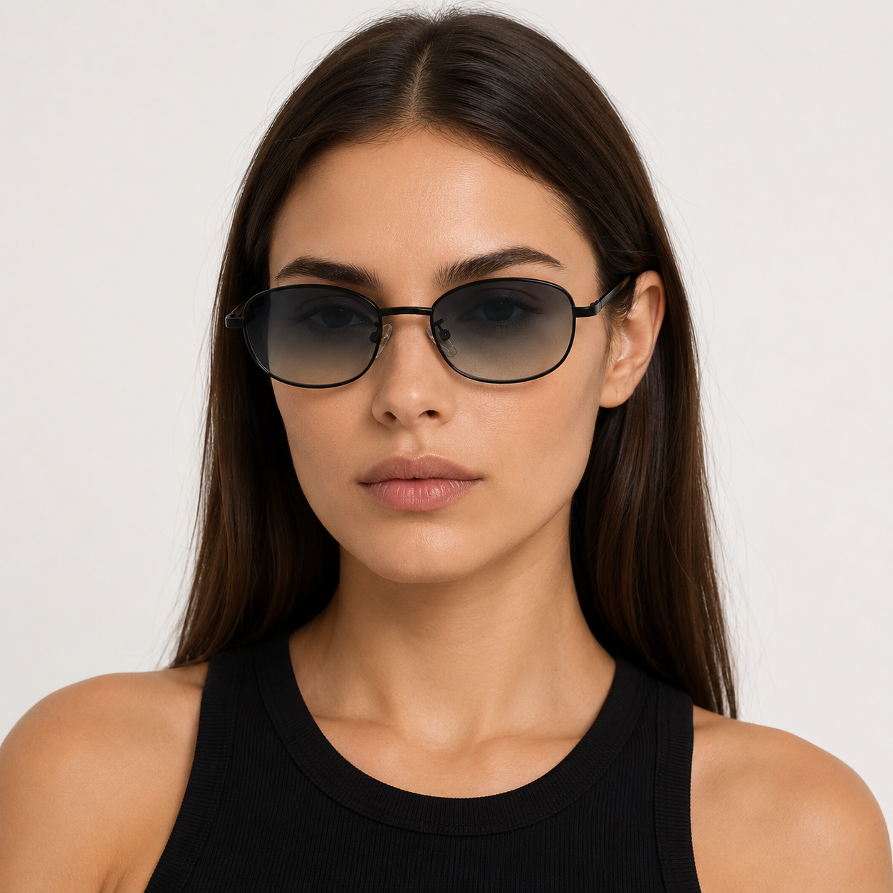NACRE sunglasses in black with green yellow lenses — additional product view