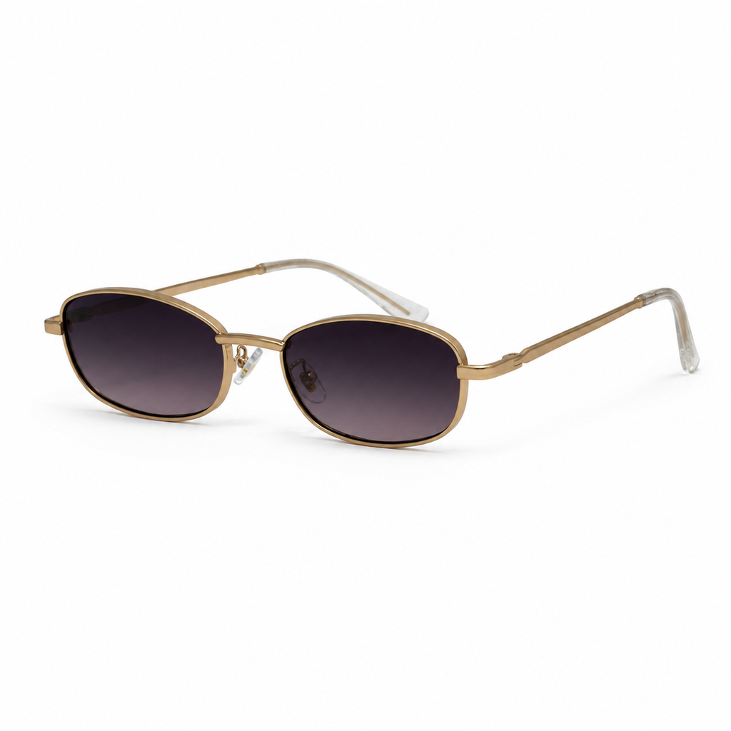 NACRE sunglasses in gold with grey red lenses — additional product view