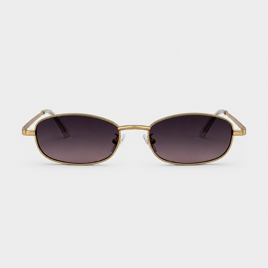 NACRE sunglasses in gold with grey red lenses — additional product view