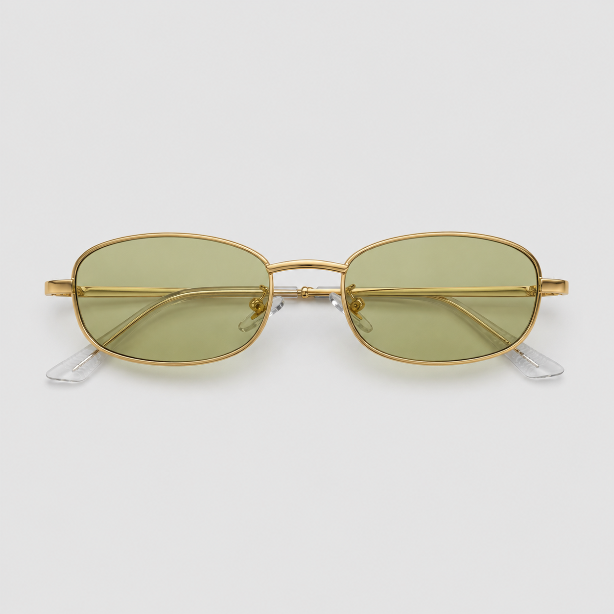 NACRE sunglasses in gold with light green lenses — additional product view